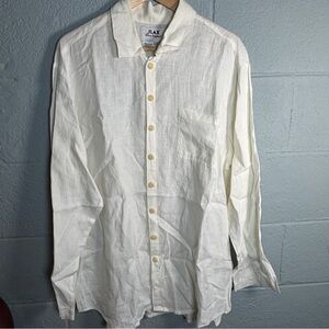 FLAX by Jeanne Engelhart Linen Collared Long Sleeve Women’s Small
